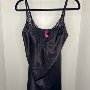 La SENZA Midnight Black Silk Slip Dress🖤✨
